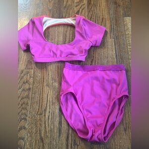 Jo and Jax Vibrant Purple Kids Matching Dance Set